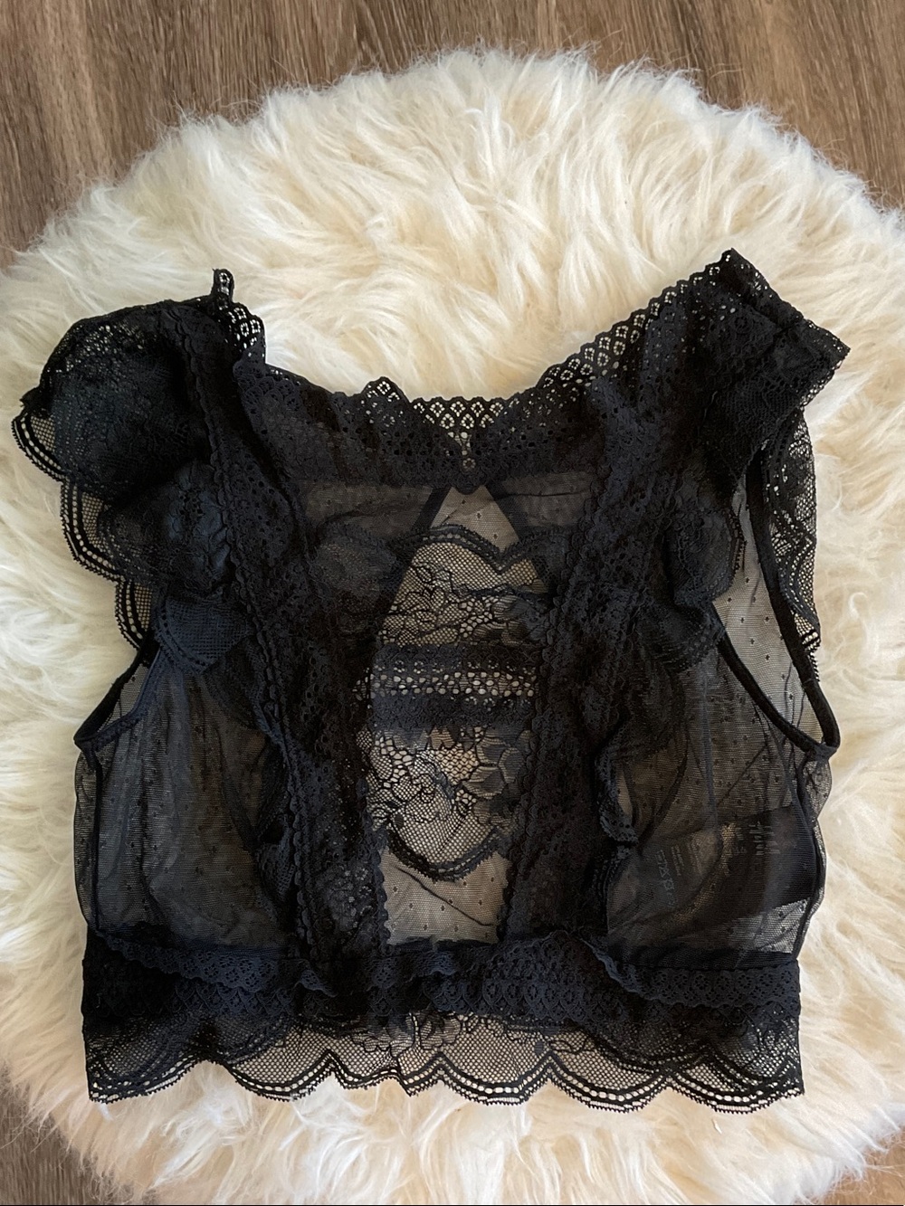 H&M Black Lace Sheer Bralette
